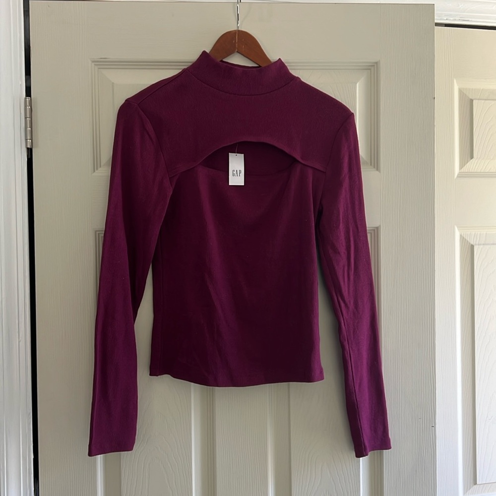 Gap Mock Turtleneck w/ Chest Keyhole